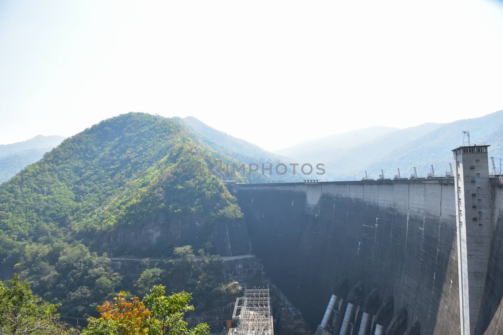 Electricity Generator front of Bhumibhon Dam, Tak, Thailand