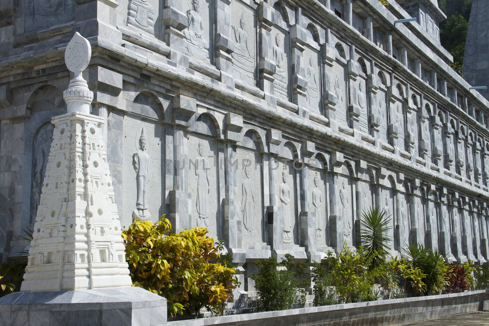The khao rup chang cave tempie, the bodh gaya chedi of Thailand. Sadao district of Songkhla