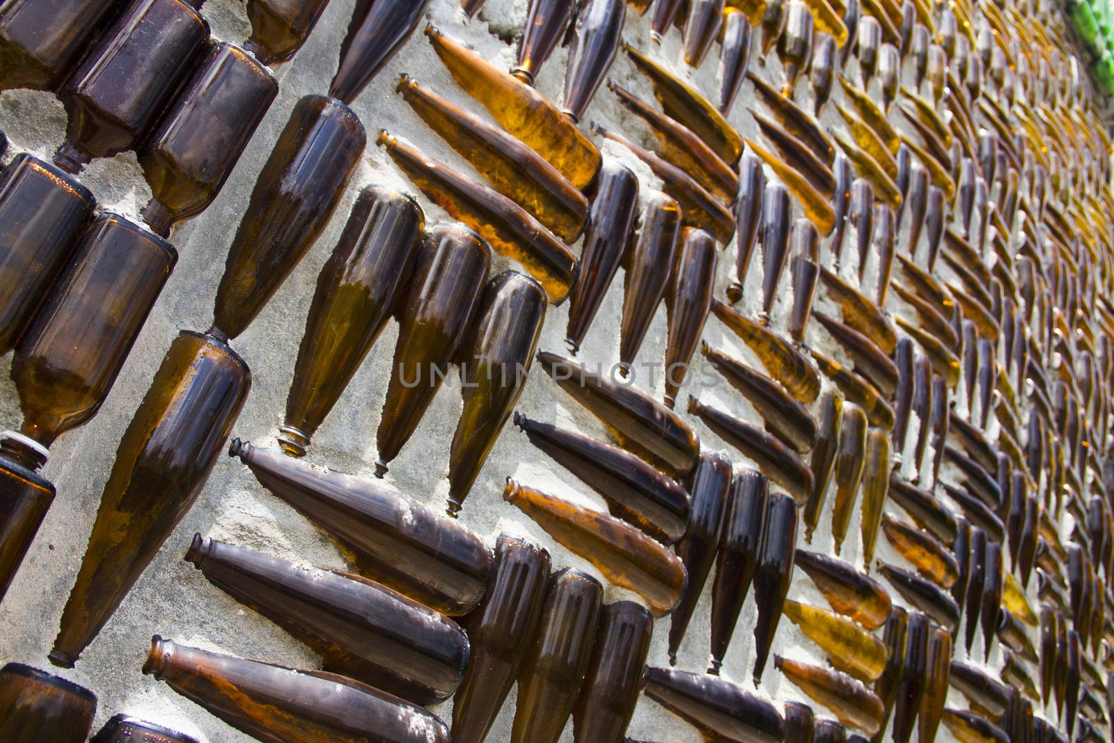 The wat khuat temple, an Astounding Temple made of bottles.Chana Songkhla Thailand.