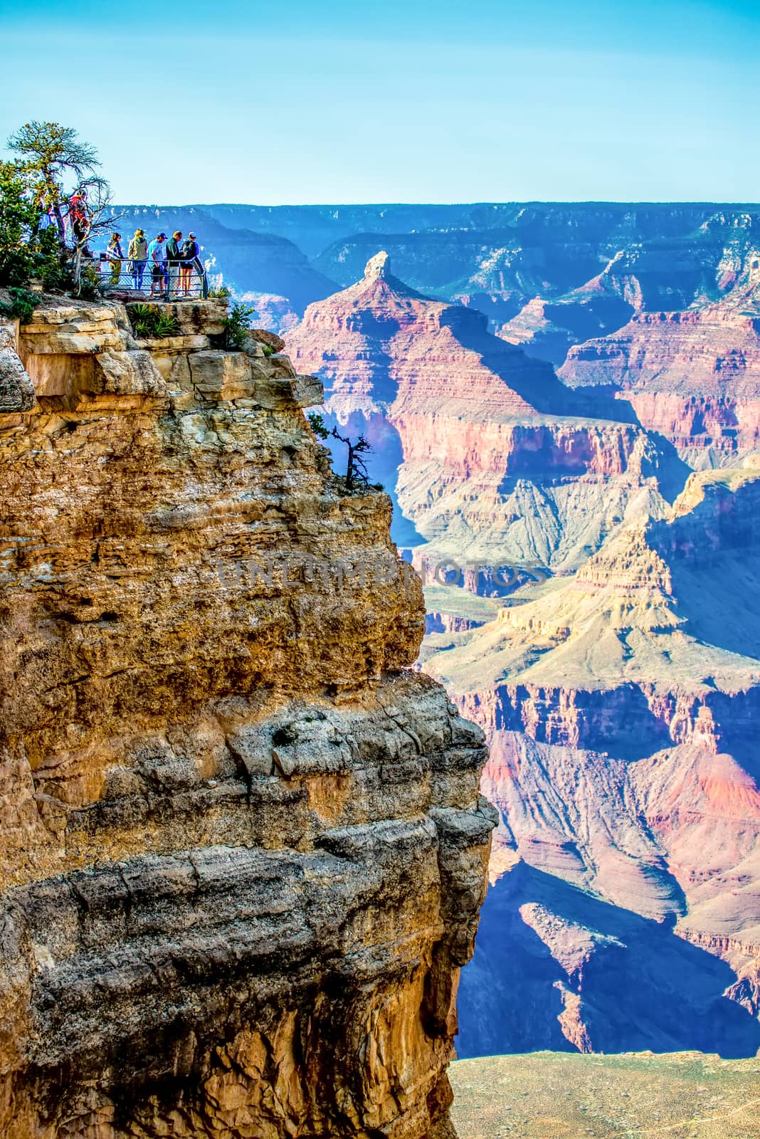 Grand Canyon sunny day with blue sky