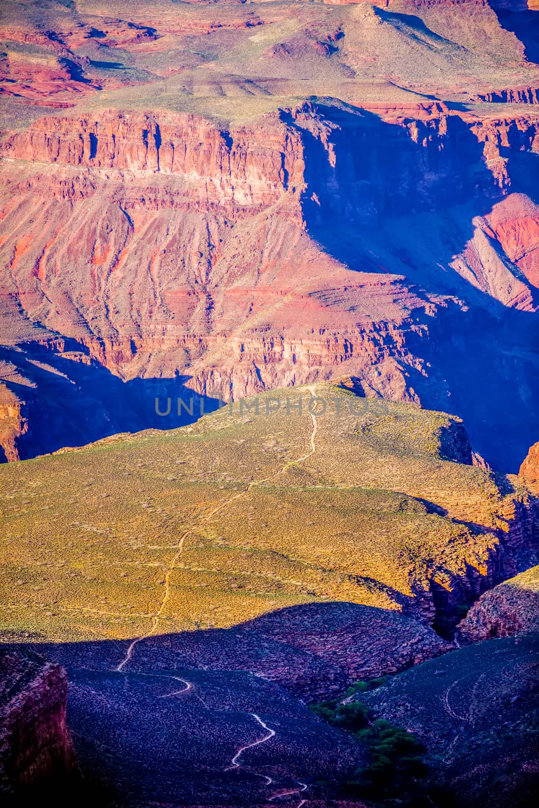 Grand Canyon sunny day with blue sky