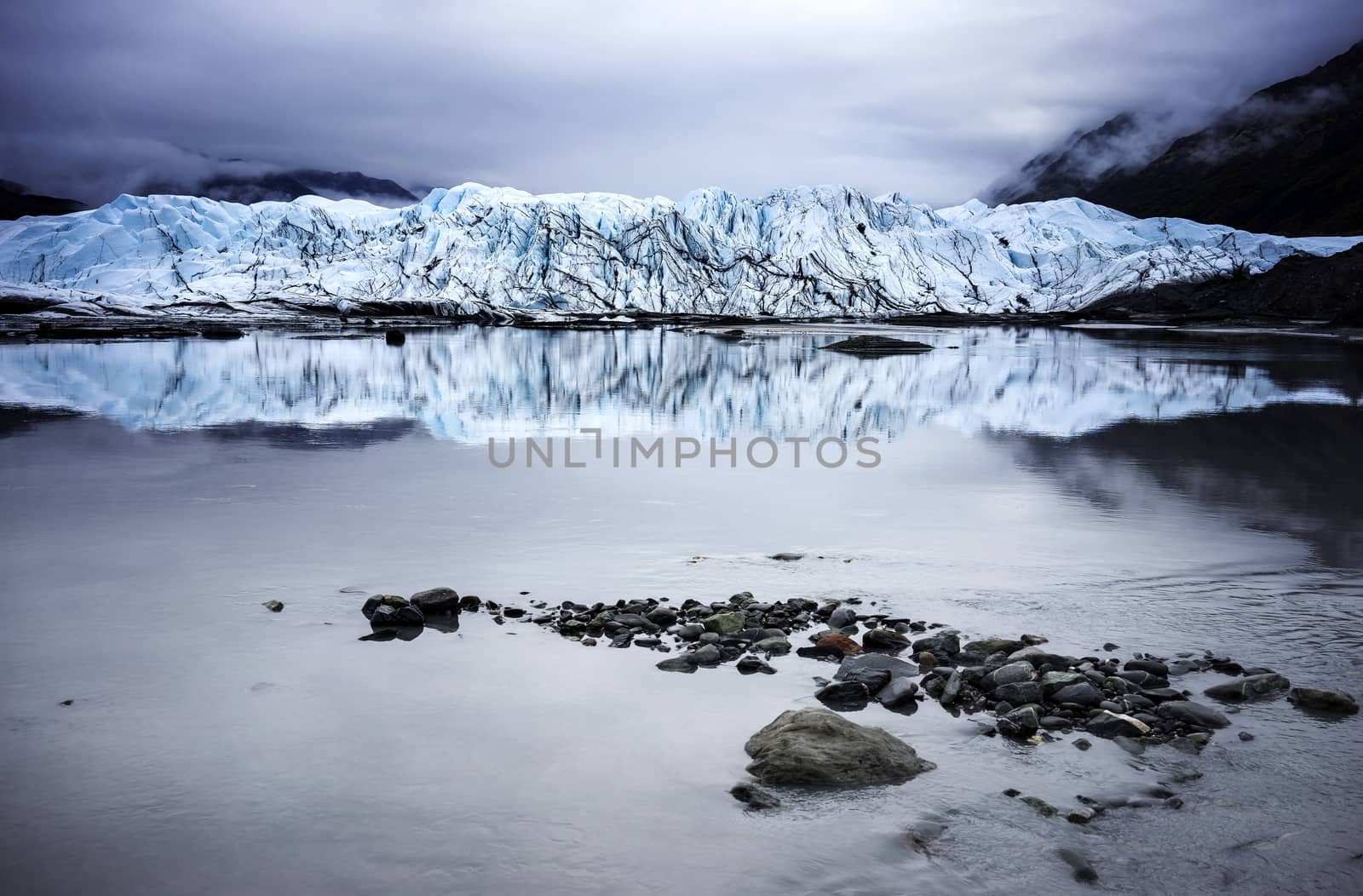 Alaska Glacier Reflection in Water by leieng