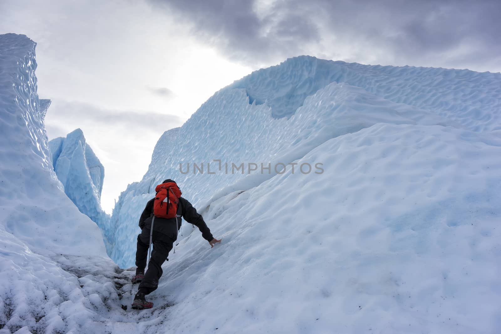 Climber On Glacier by leieng