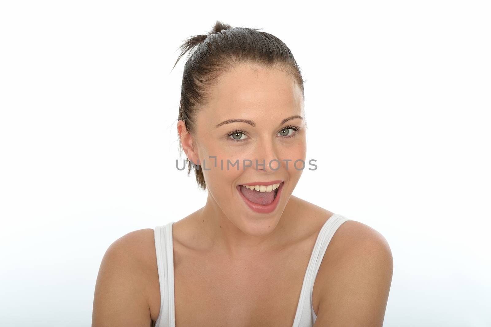 Portraits of a Happy Beautiful Young Woman Looking at the Camera by Whiteboxmedia
