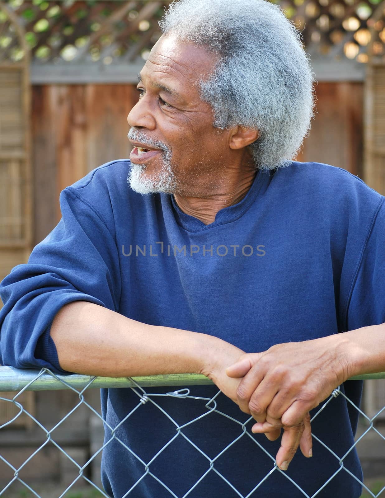 African american male expressions outside.