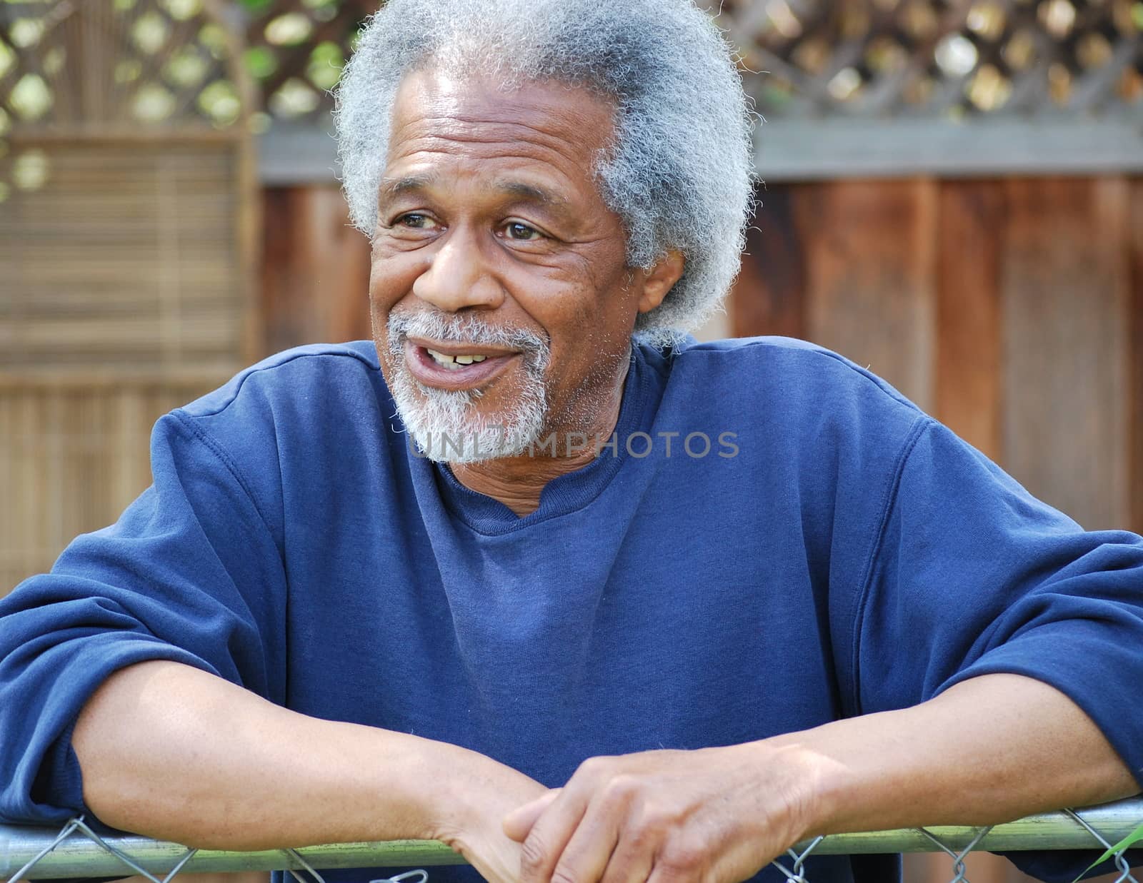 African american male expressions outside.