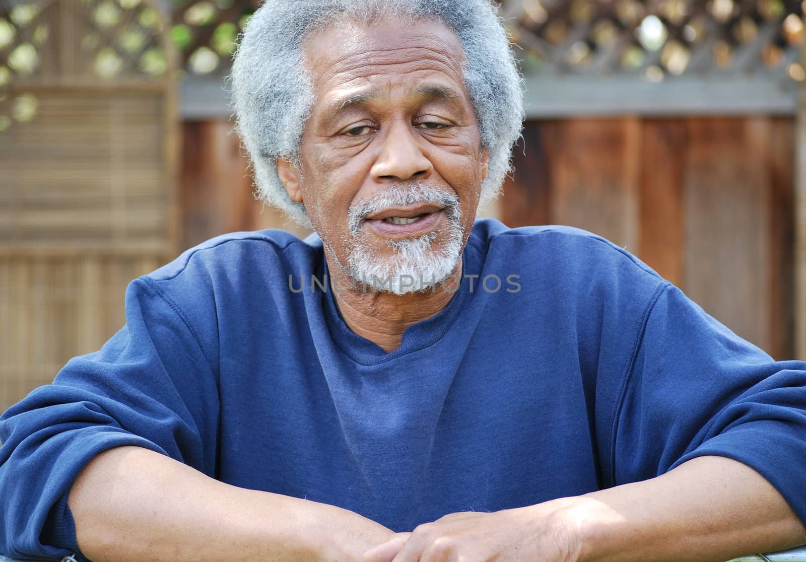 African american male expressions outside.