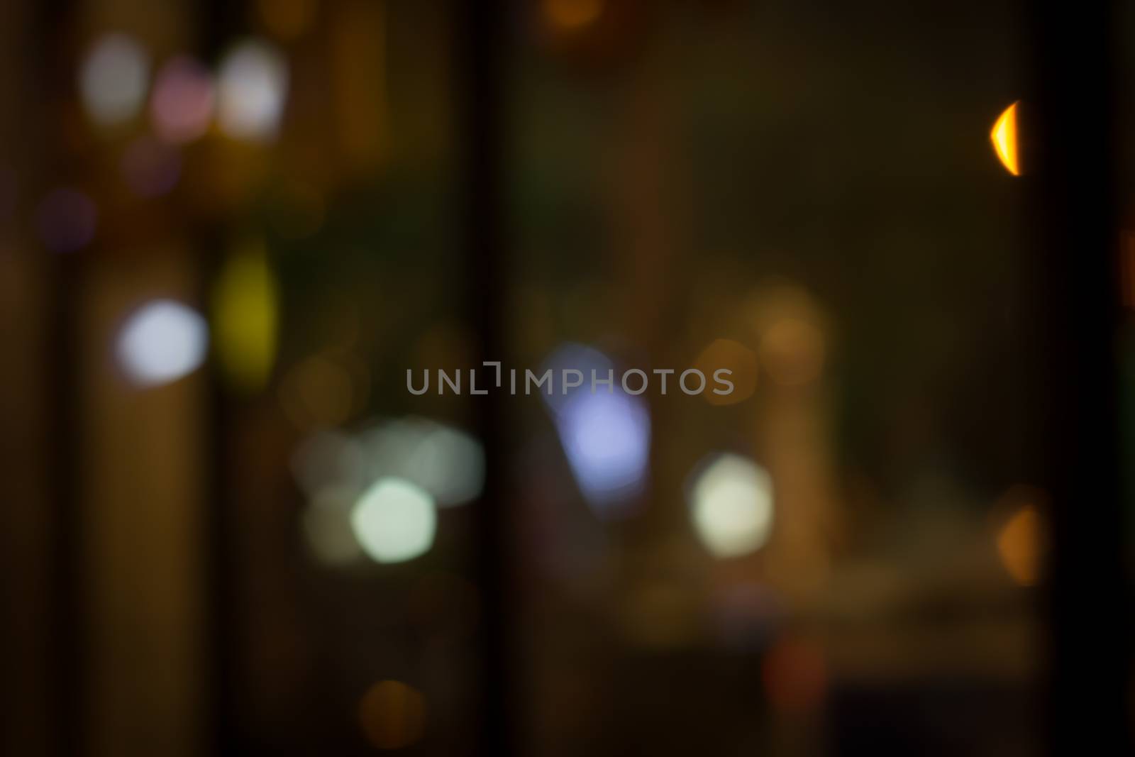 abstract city night light blur bokeh , defocused background