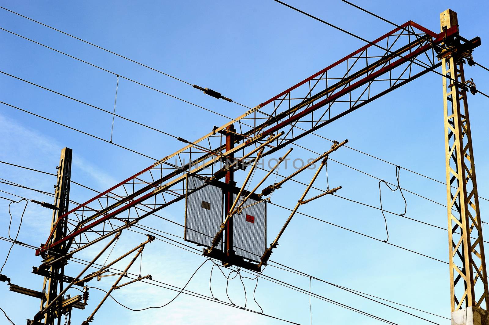 Railway System Overhead Power Line Structure Stavanger Norway