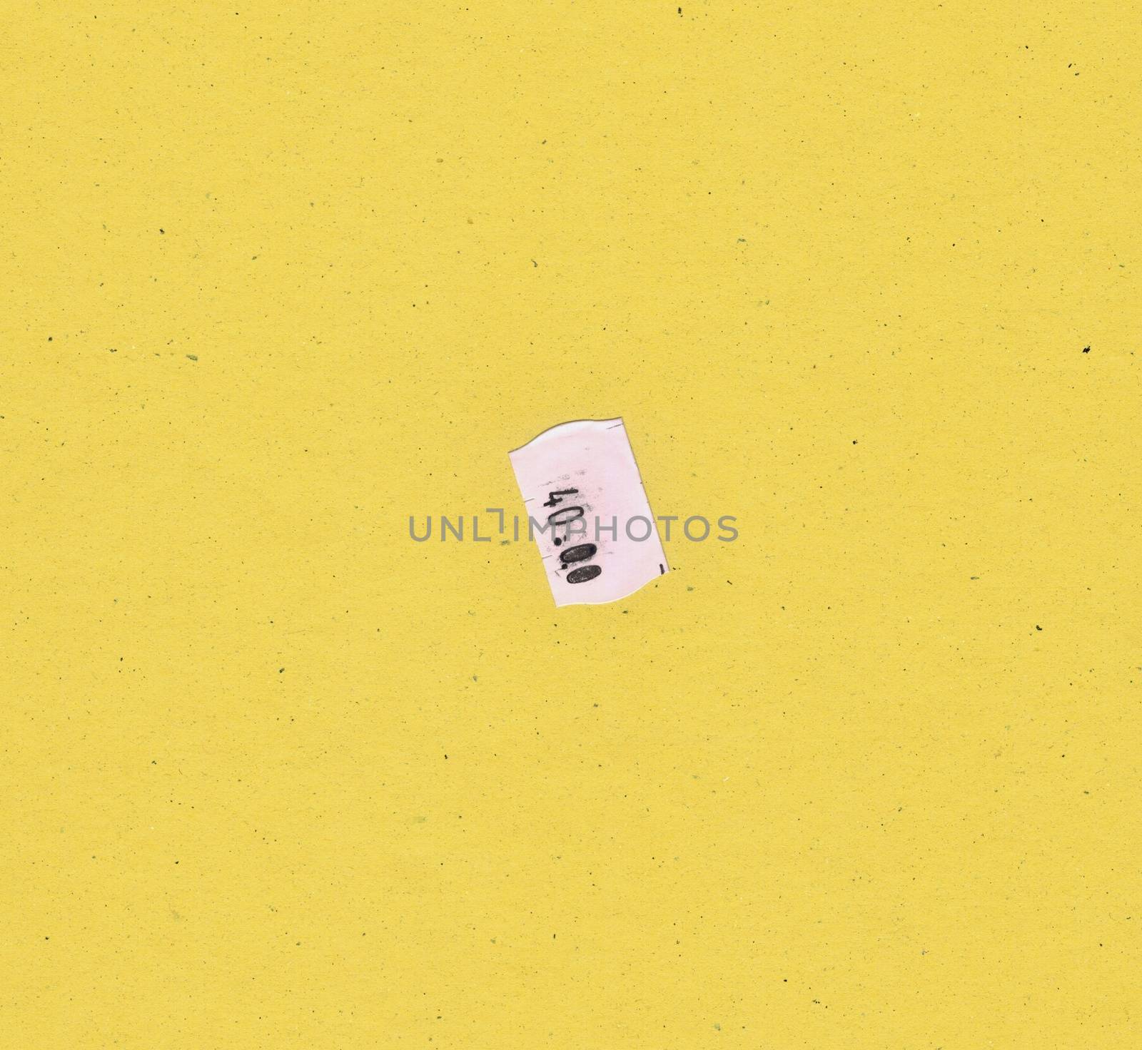 40.00 price tag label over yellow paperboard background