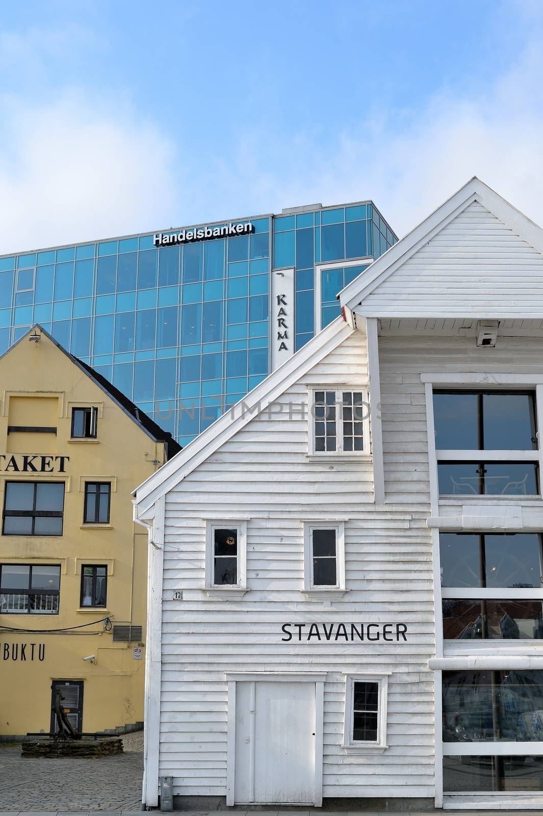 Handelsbaken Bank Building Overlooking the Stavanger Maritime Museum Strandhaien Stavanger Norway