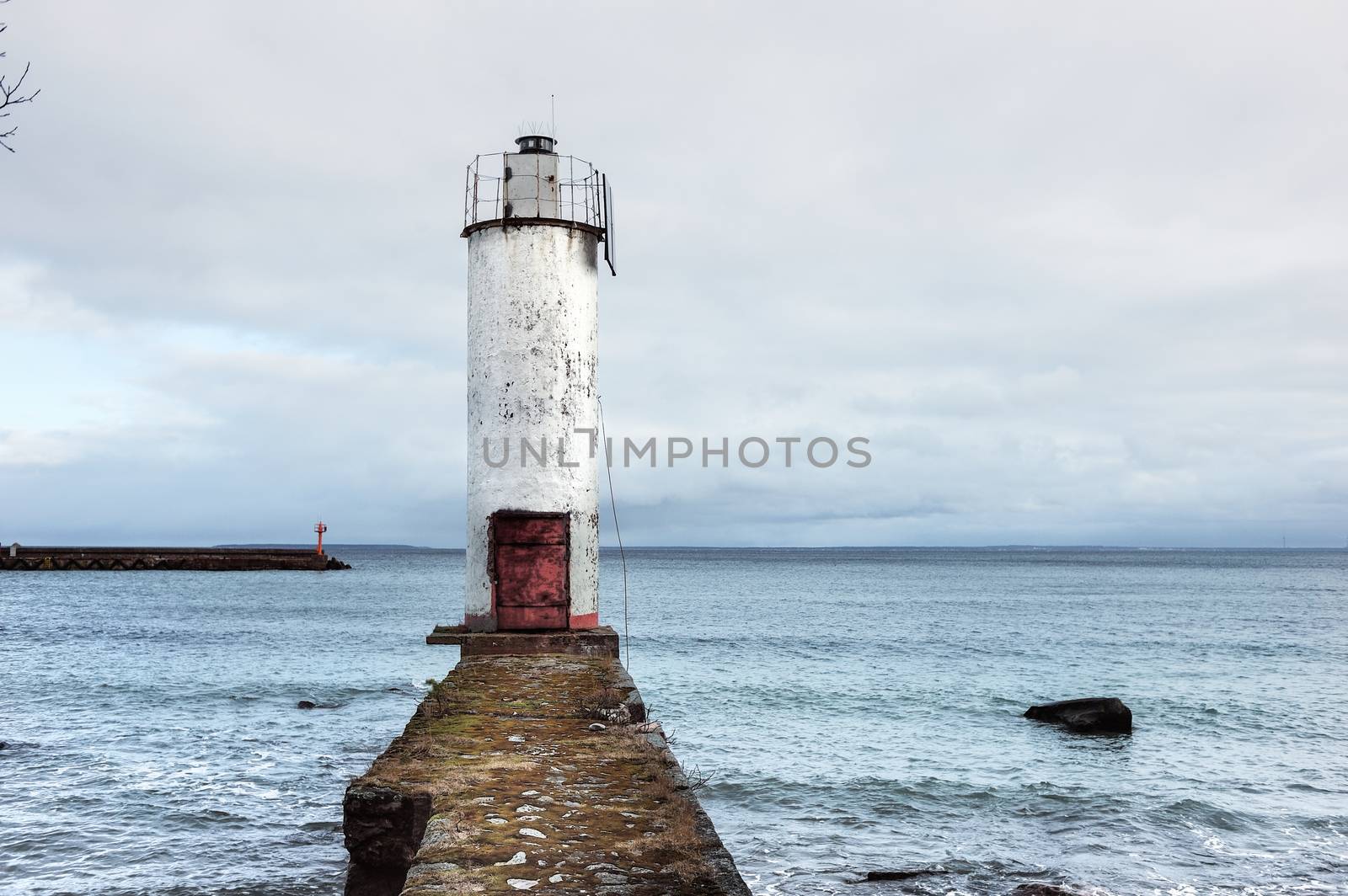 Lighthouse on pier by styf22