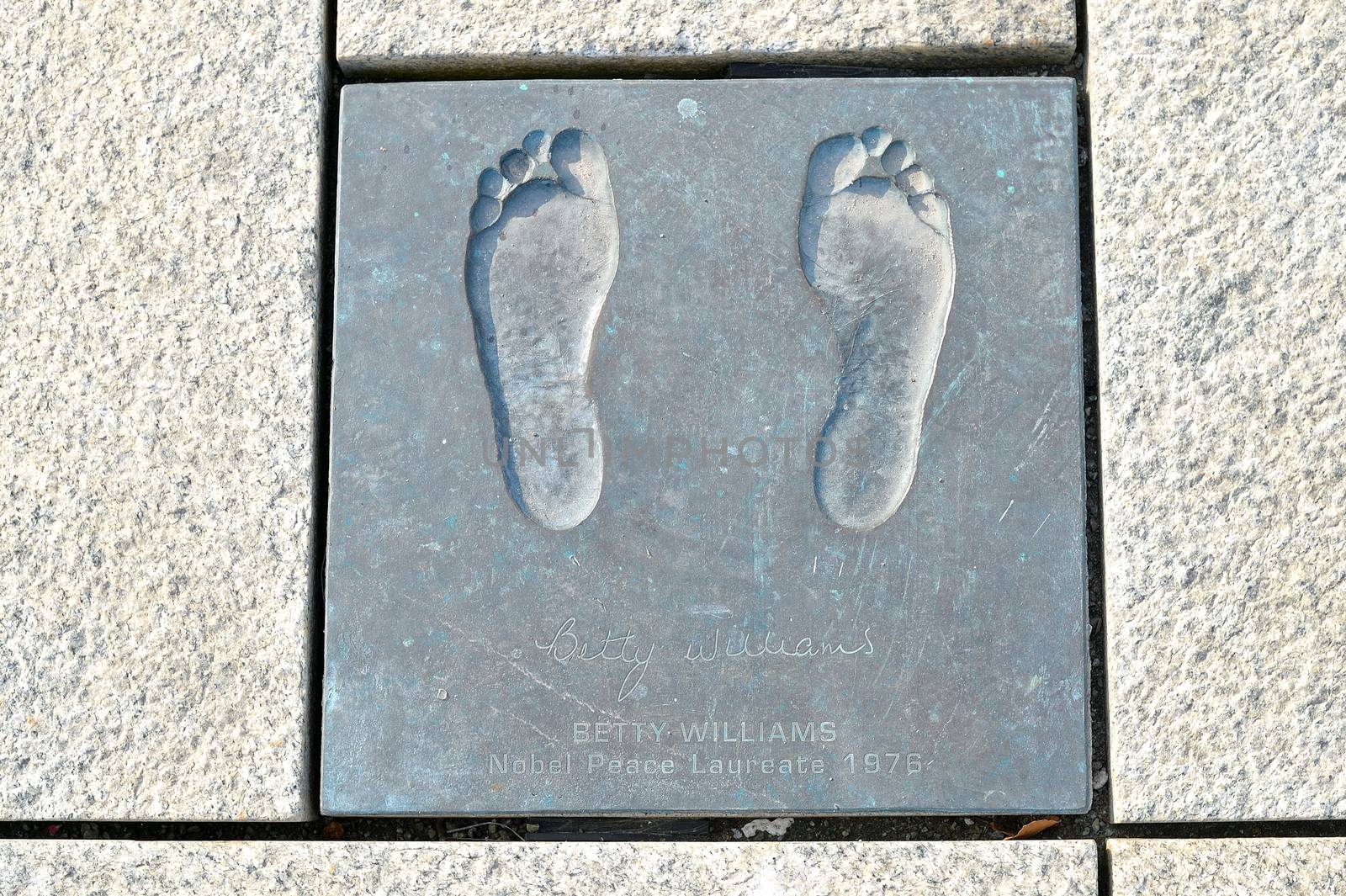 Betty Williams Nobel Peace Laureate 1976 Memorial Stone Stavanger City Centre Norway