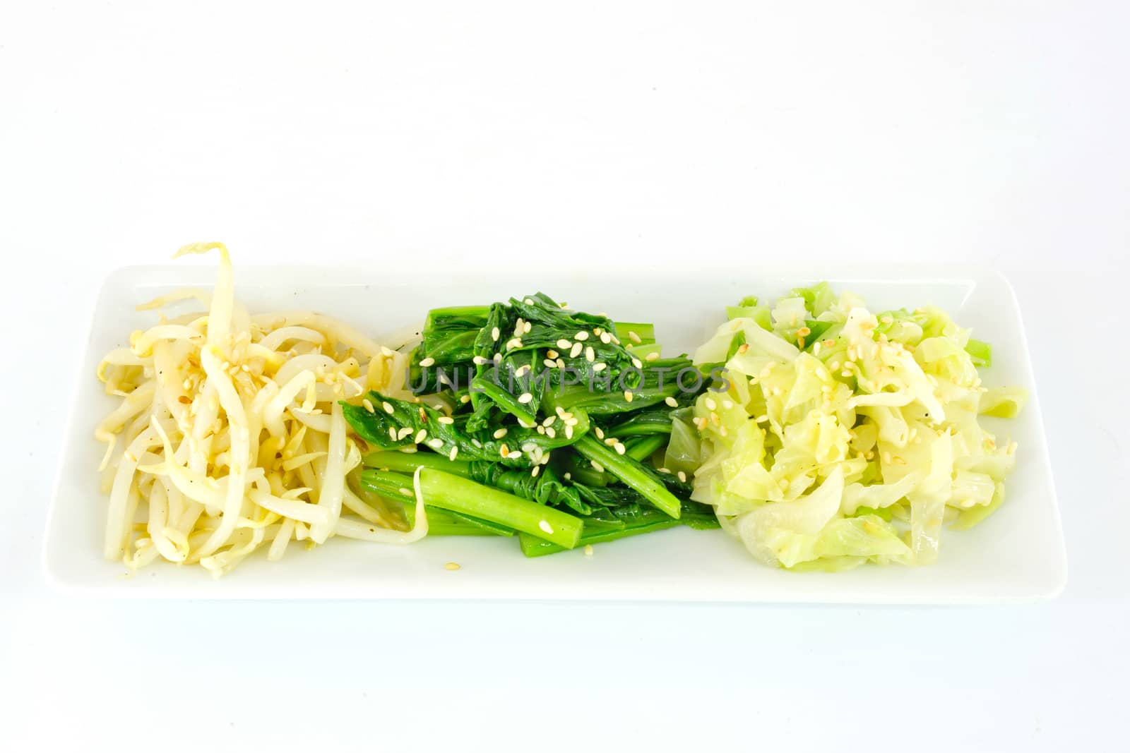 Bean sprouts, cabbage, canton salad with sesame seeds and  sesame oil
