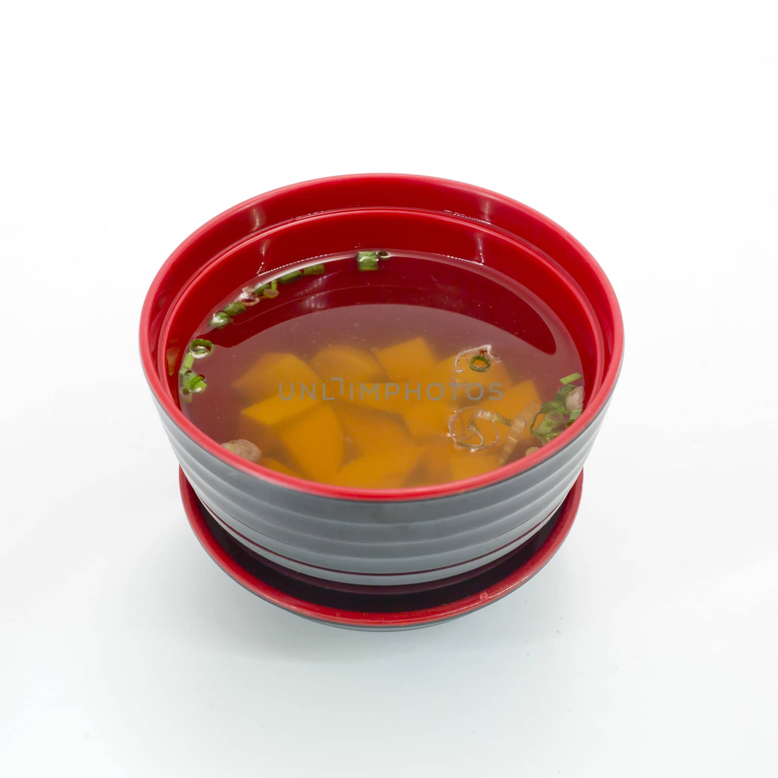 miso soup, japanese food isolate on white background