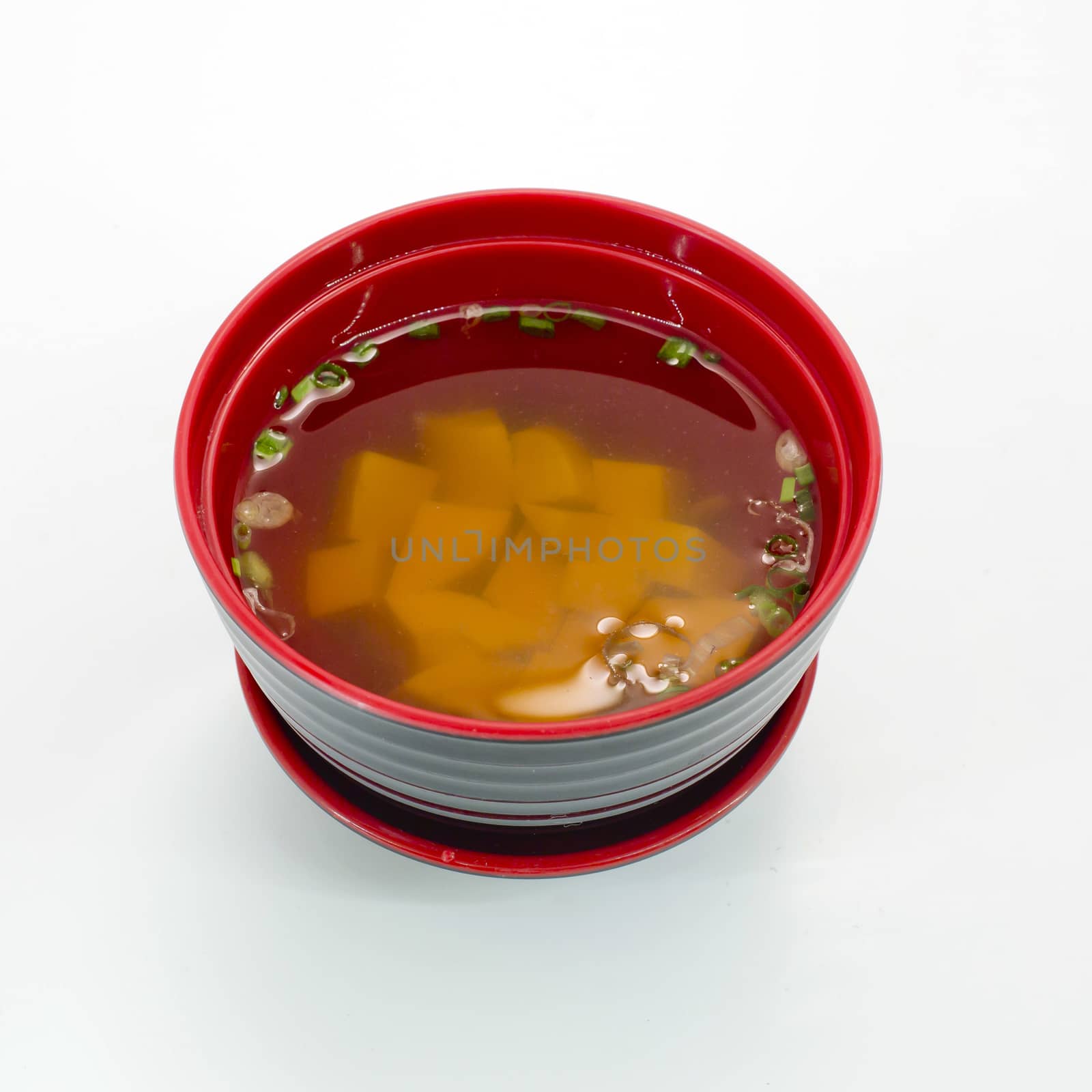 miso soup, japanese food isolate on white background