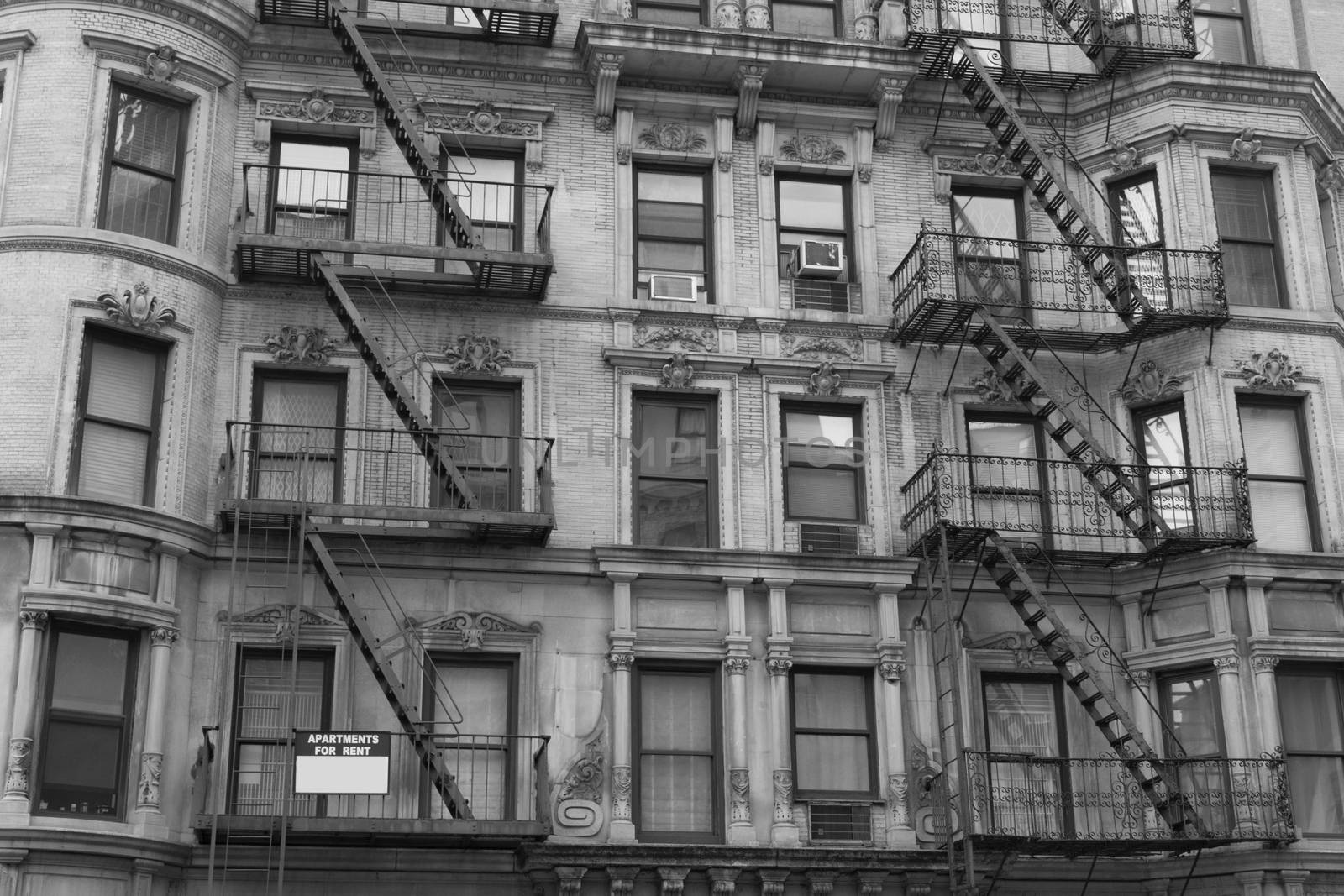 Characteristic fire escape that can be found in many areas of NYC