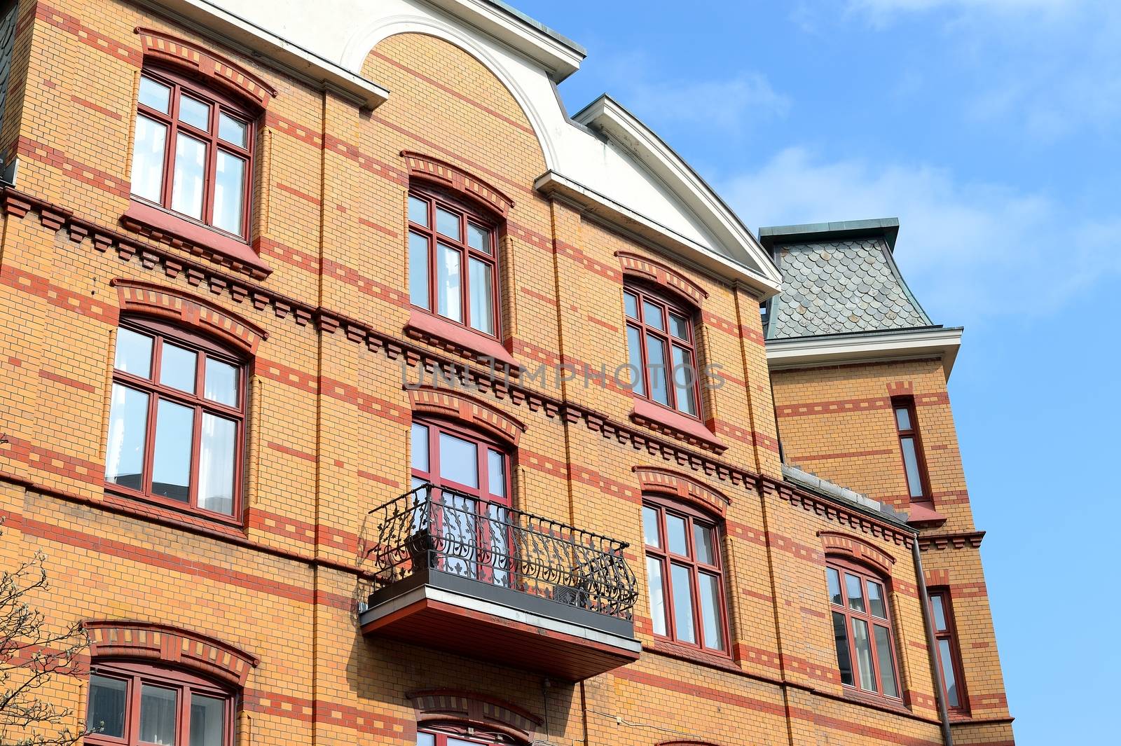 Typical Norwegian Architecture for Traditional Downtown Appartments Stavanger Norway