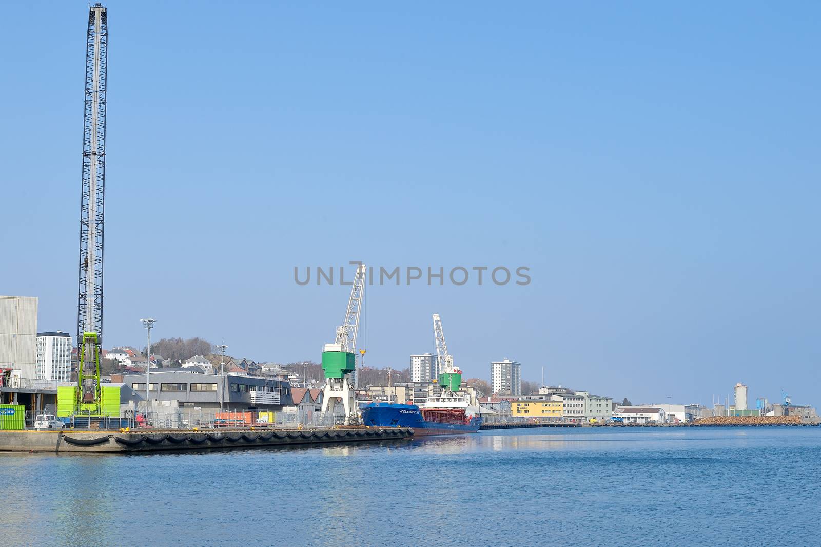 Modern Working Quay on Gandafjorden Sandnes Norway