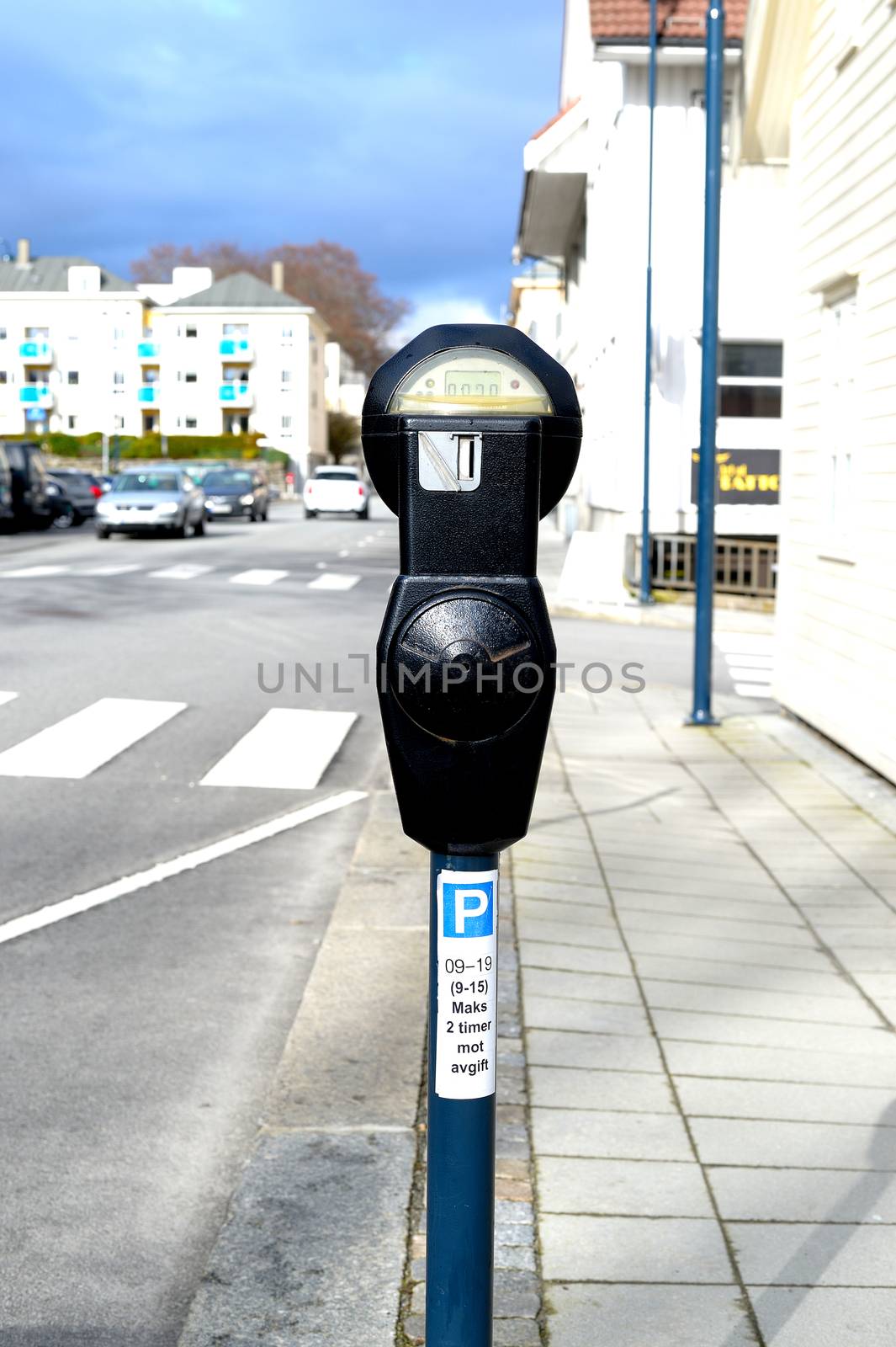 Timed Roadside Street Parking Meter Sandnes Norway by Whiteboxmedia