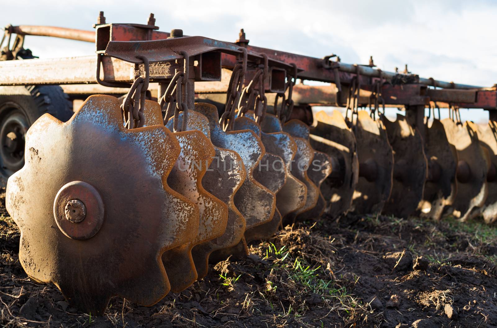 Disc harrows. Close up. by rootstocks