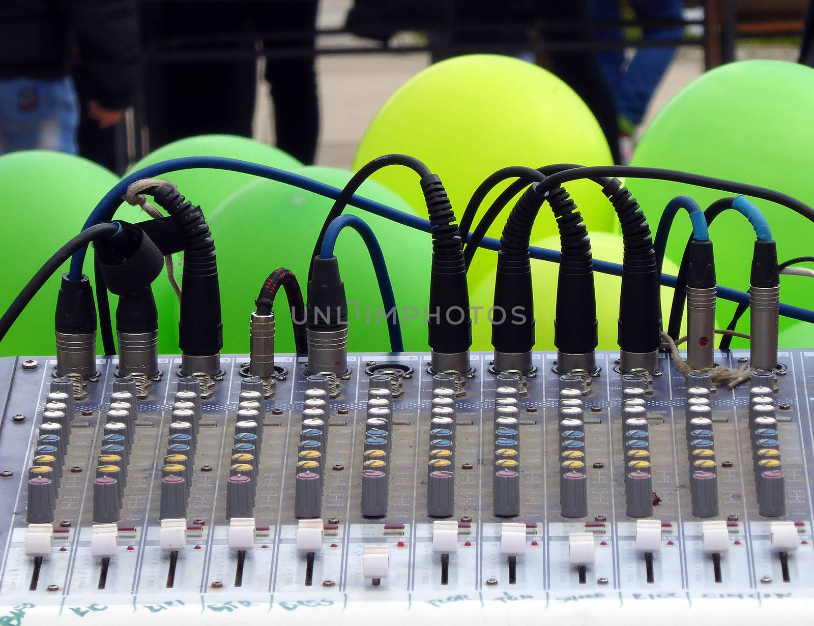 Picture of a Profi sound mixer on outdoor party