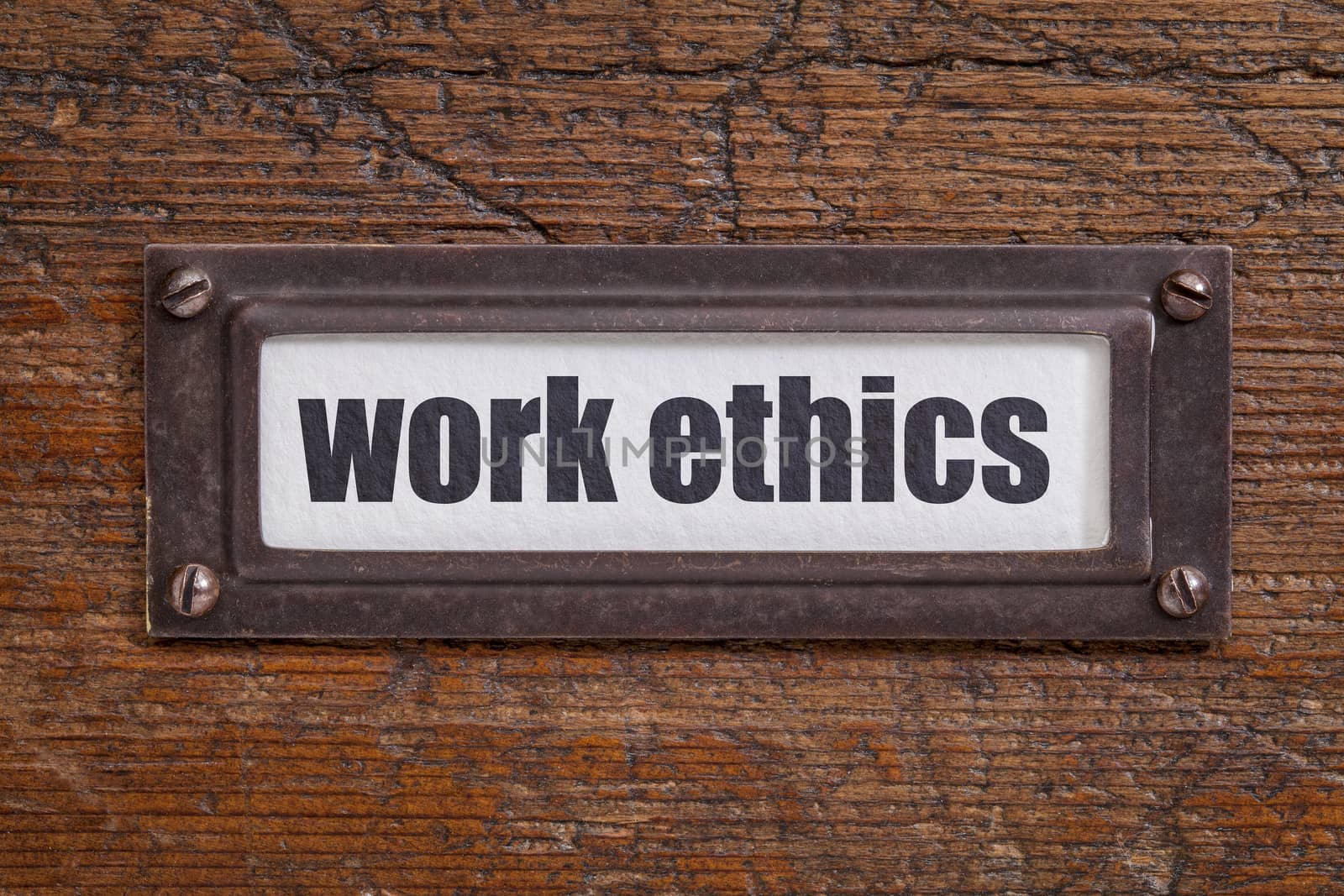 work ethics file  label by PixelsAway