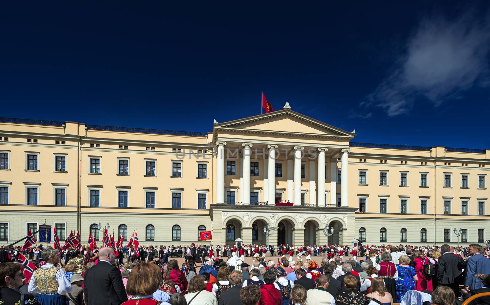 Norwegian Constitution Day parade at royale palace by Nanisimova