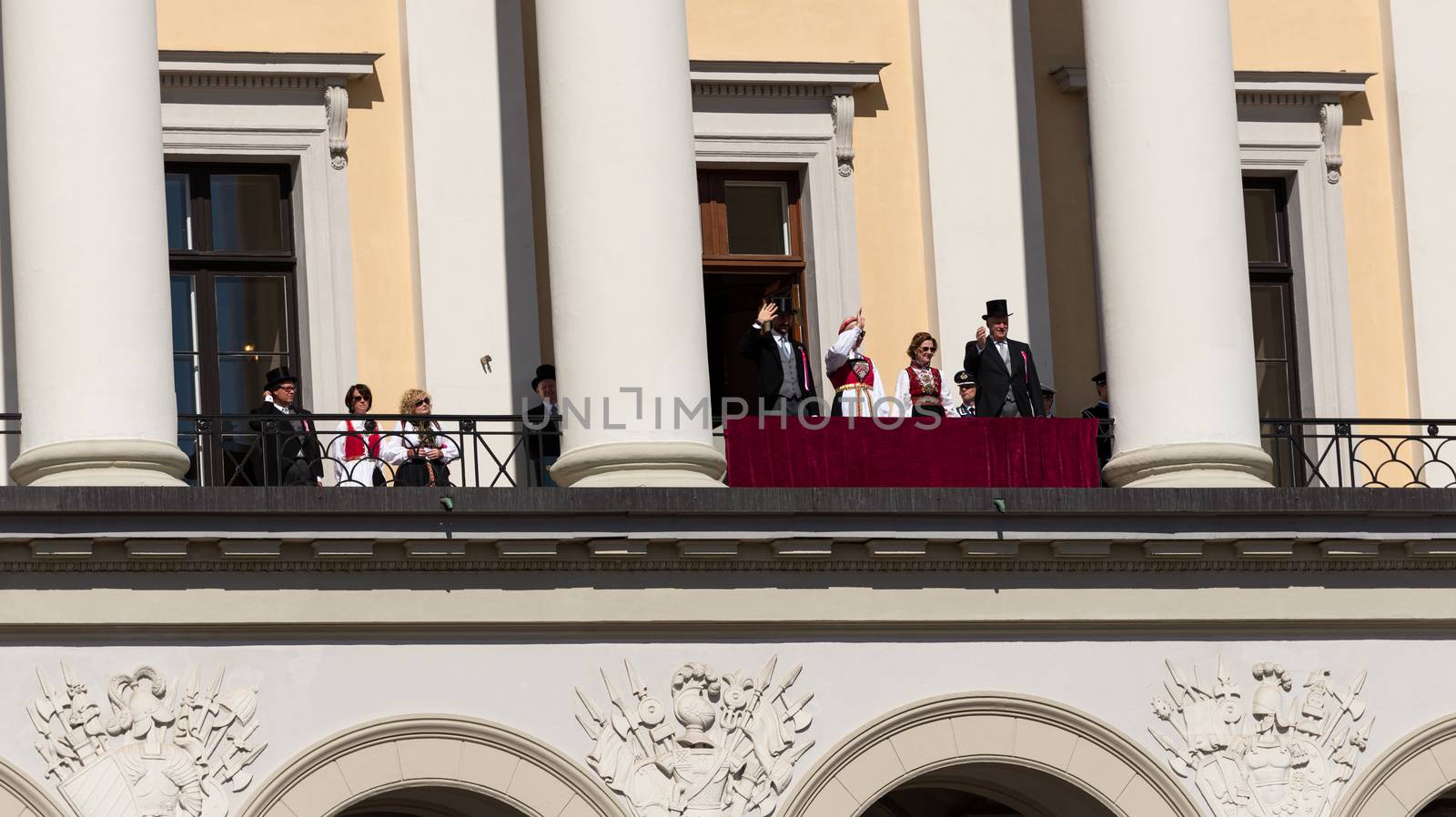 Norwegian Constitution Day royal palace balcony by Nanisimova