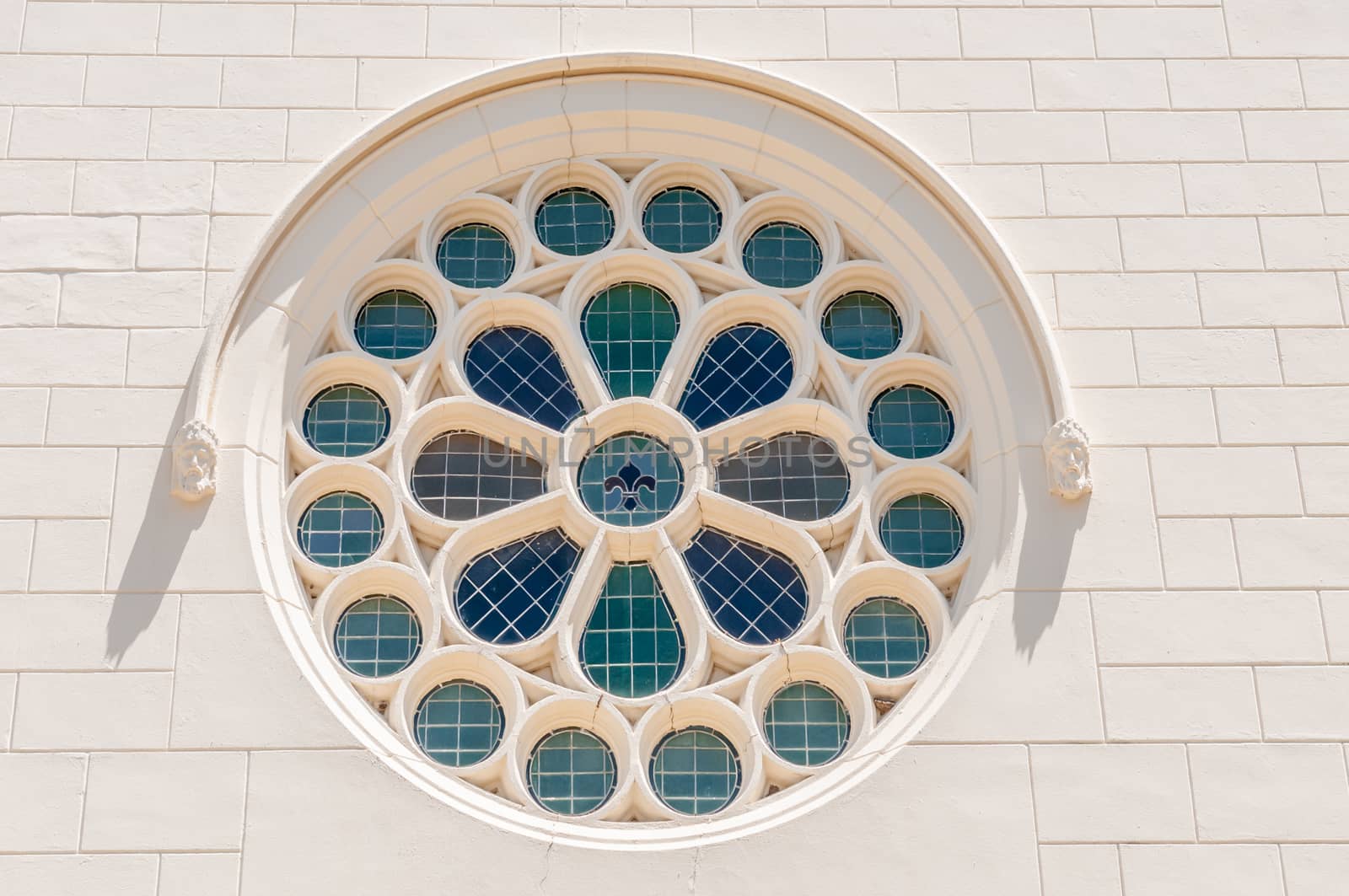 Stained glass window in the Dutch Reformed Church, Noorder-Paarl, also known as the Tower Church.