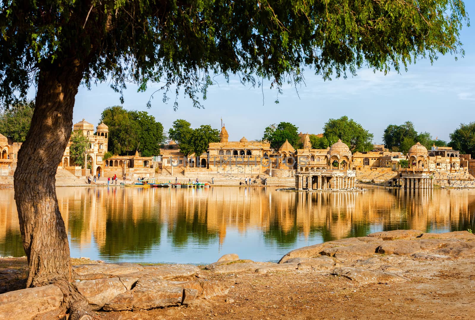 Gadi Sagar (Gadisar) Lake, Jaisalmer, Rajasthan, India, Asia by vladimir_sklyarov