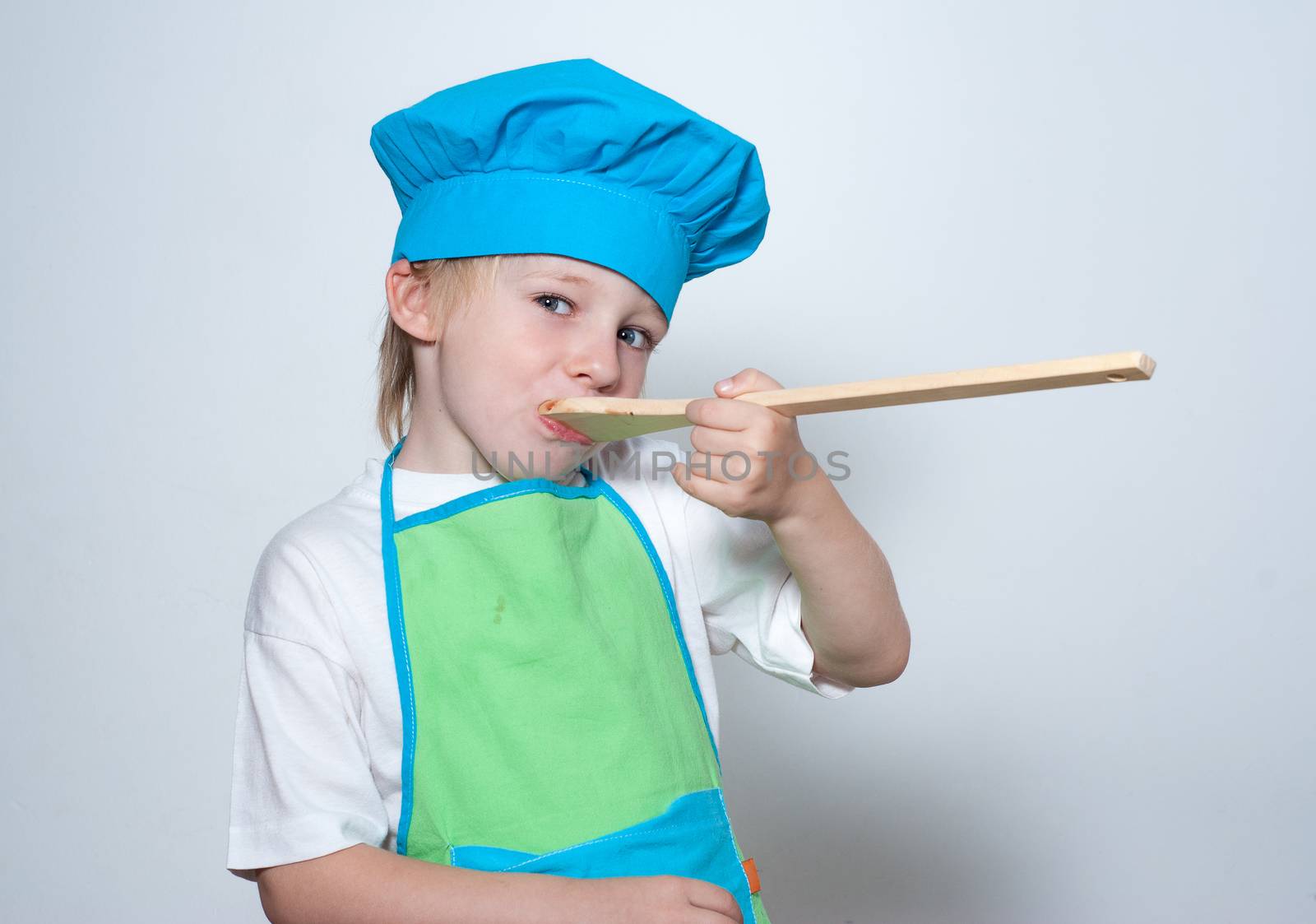 Child as a chef cook