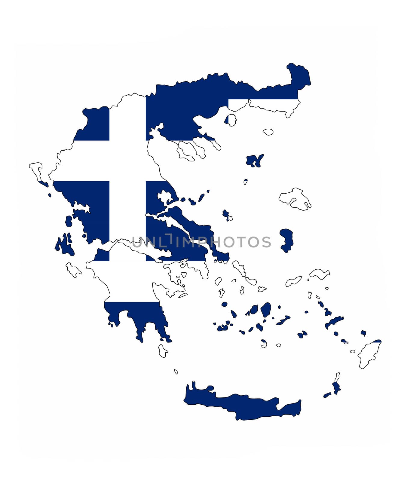 greece country flag map shape national symbol