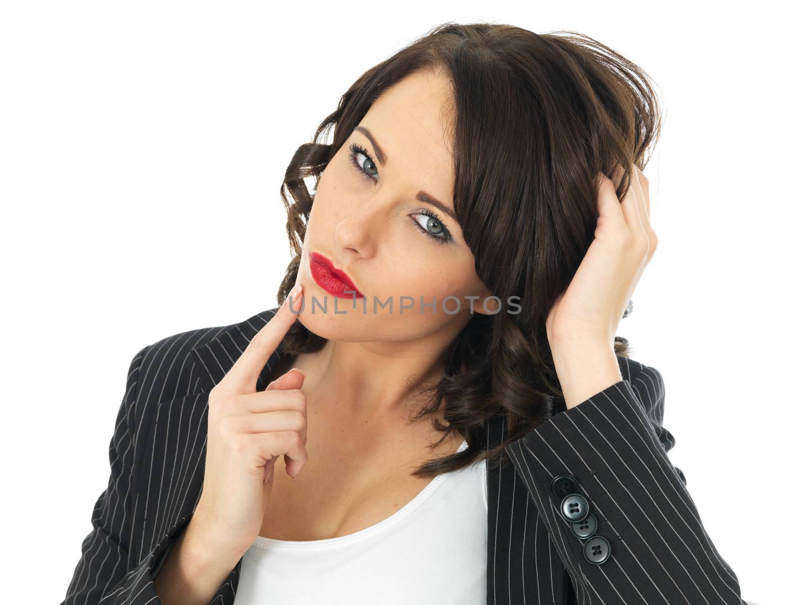 Confused Young Business Woman by Whiteboxmedia