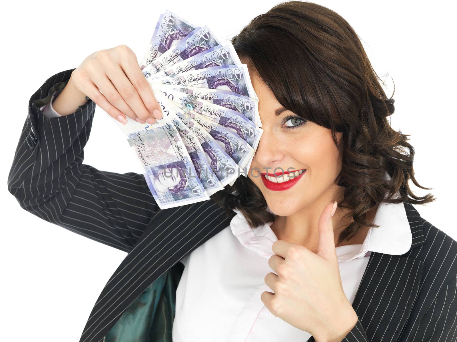 Young Woman Holding Money by Whiteboxmedia