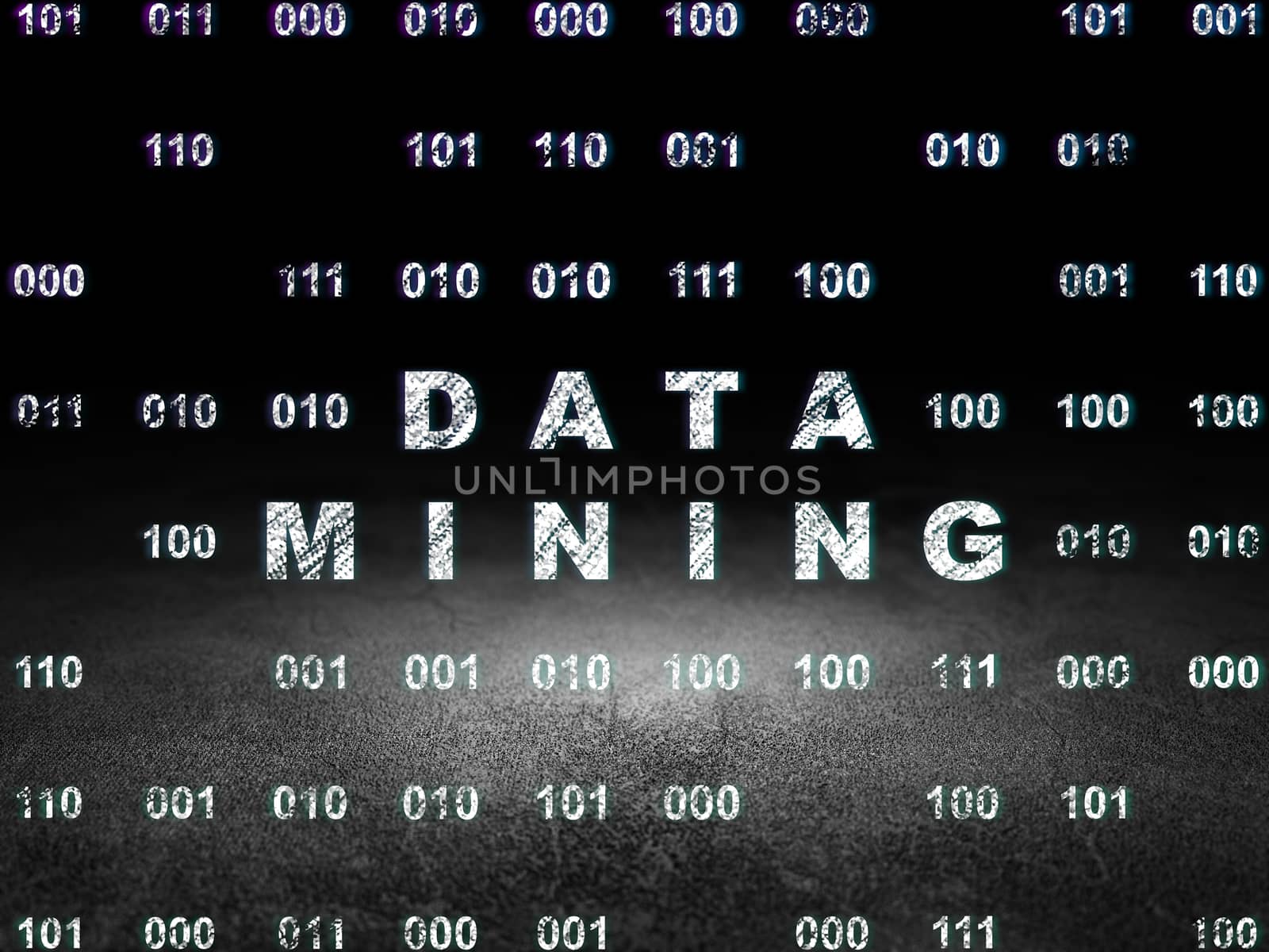 Data concept: Data Mining in grunge dark room by maxkabakov