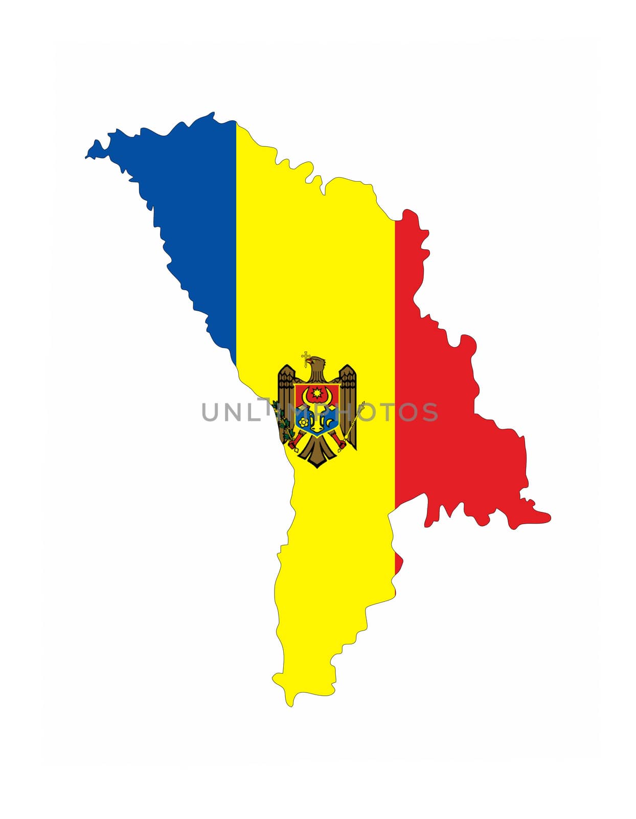 moldova country flag map shape national symbol