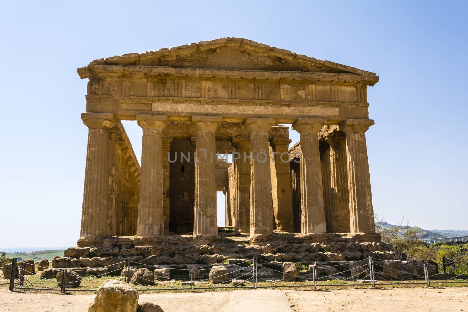 Temple of Concordia. Valley of the Temples at Agrigento on Sicily, Italy