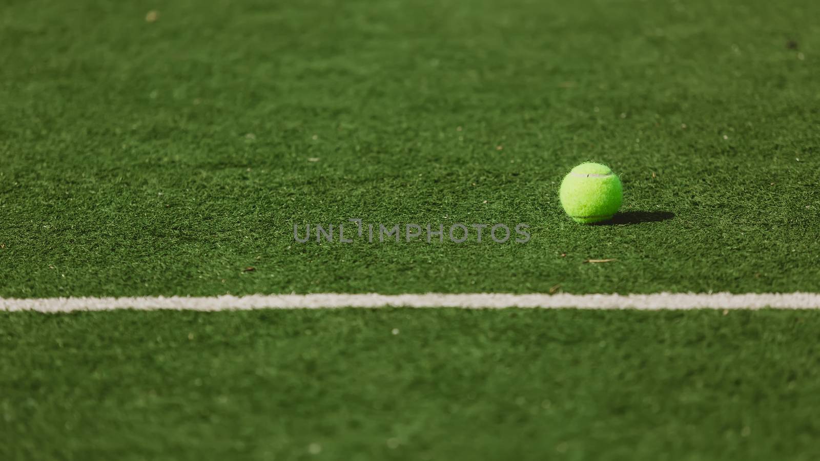 Tennis Ball on the Court by sarymsakov