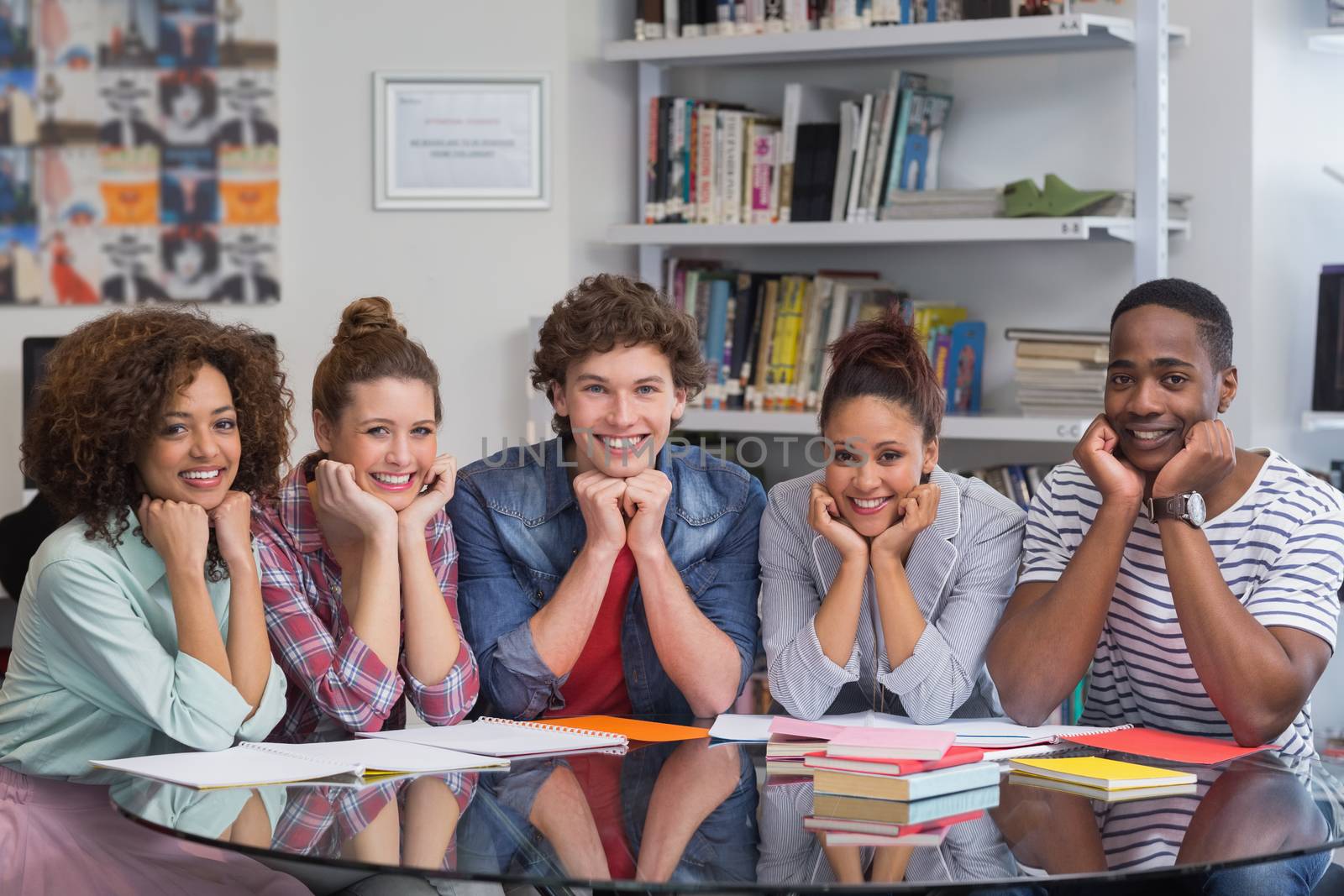 Fashion students working as a team at the college