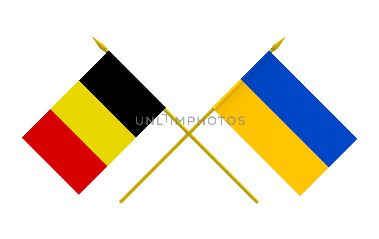 Flags, Belgium and Ukraine by Boris15