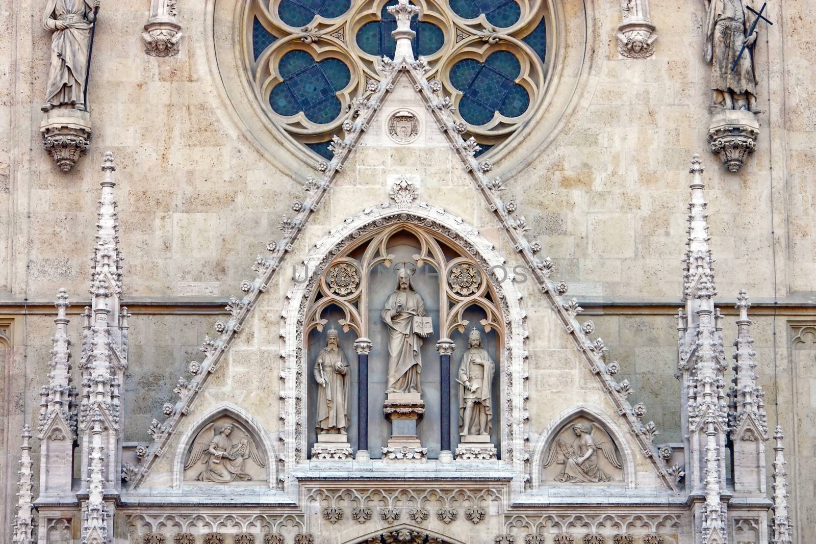 Detail of the Cathedral in Zagreb, Croatia by Boris15