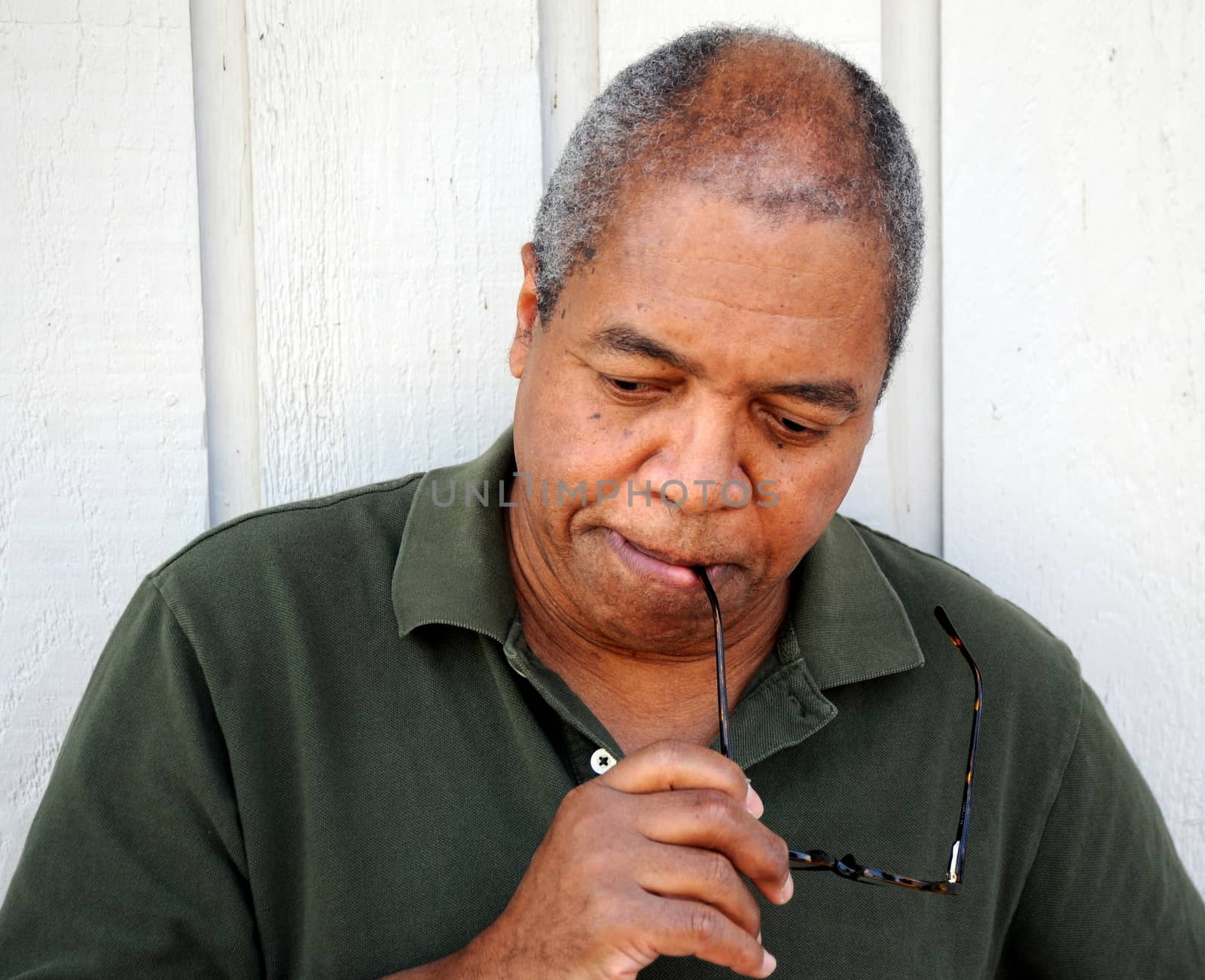 African american male expressions outside.