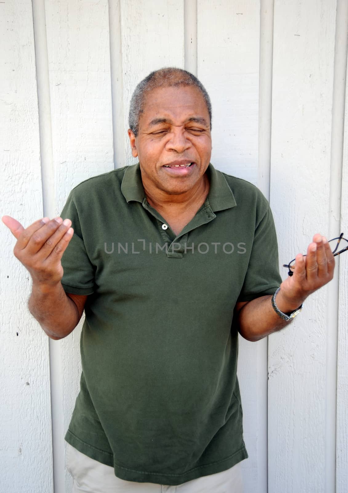 African american male expressions outside.