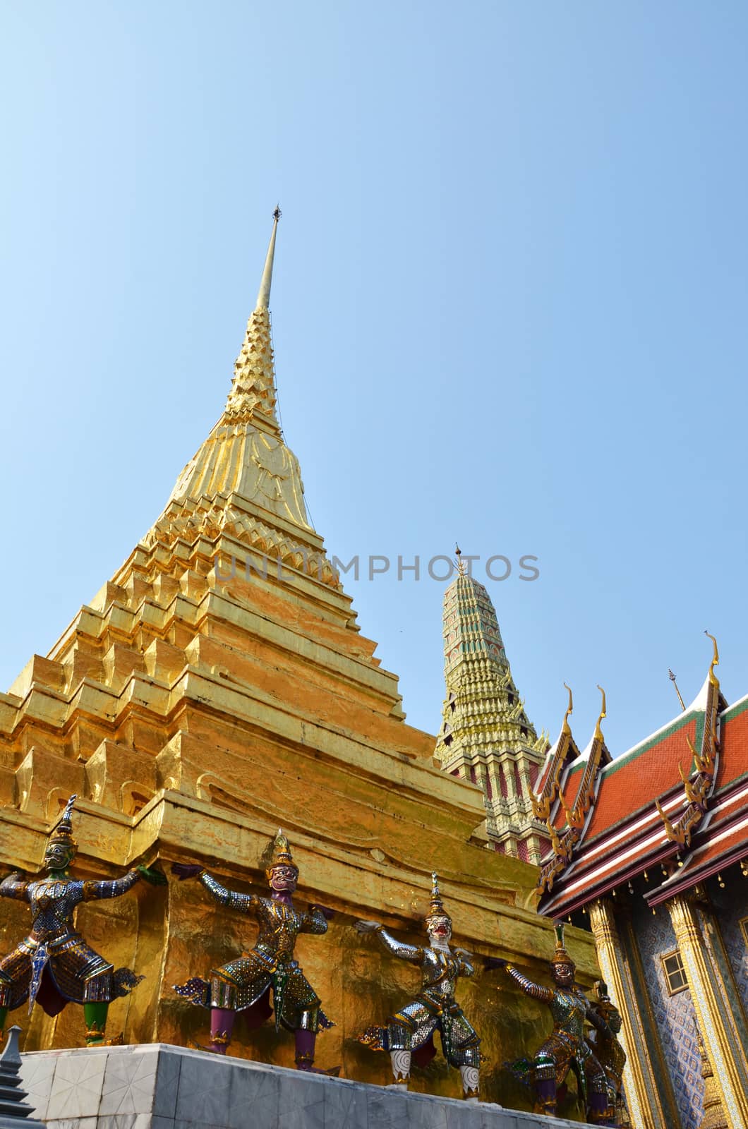 Golden pagoda in Grand Palace, Bangkok, Thailand