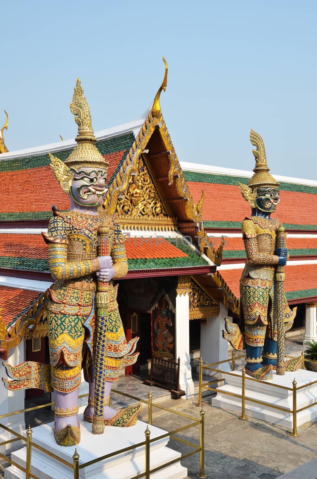 Golden pagoda in Grand Palace, Bangkok by tang90246