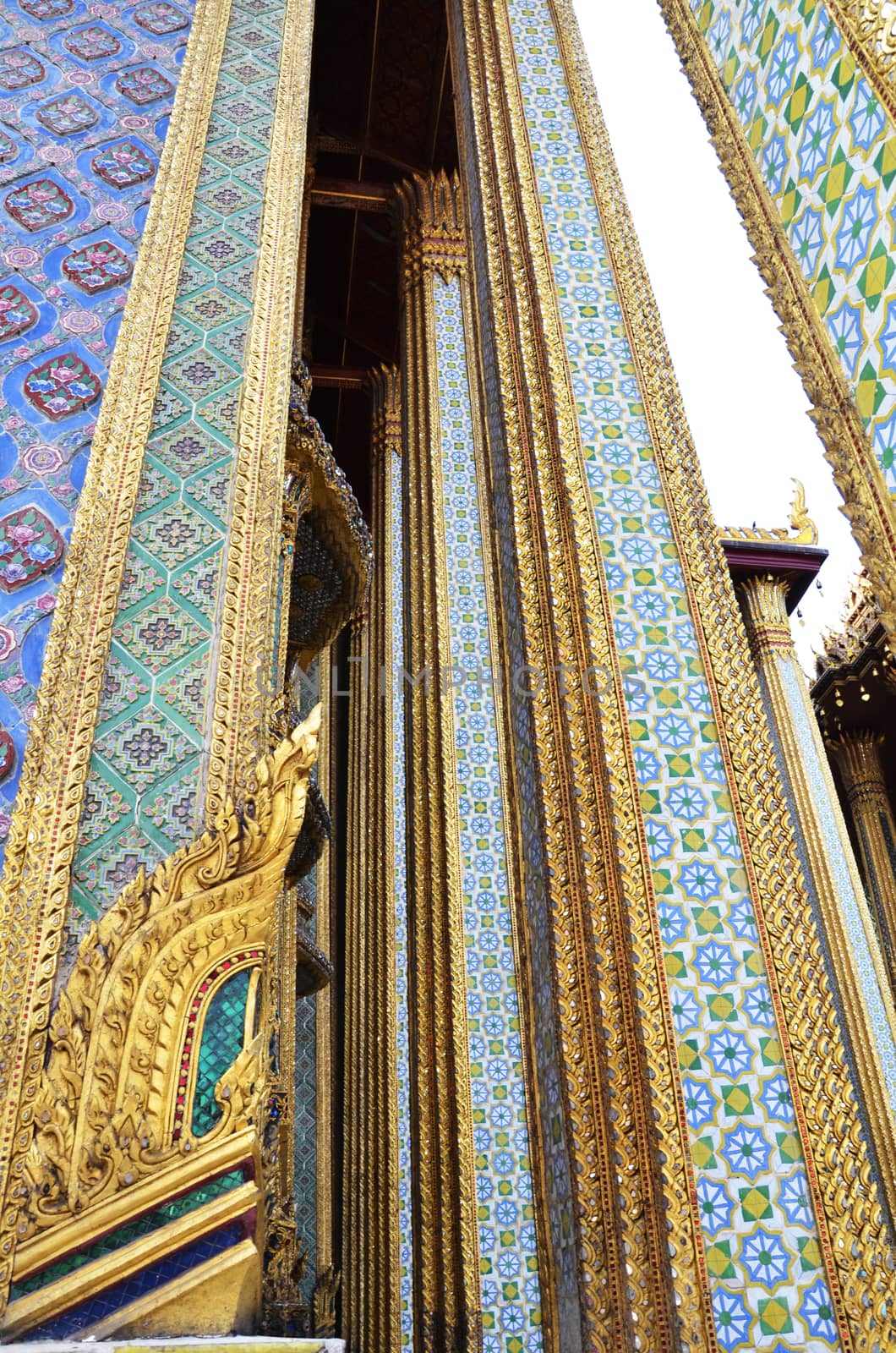 Golden pagoda in Grand Palace, Bangkok by tang90246
