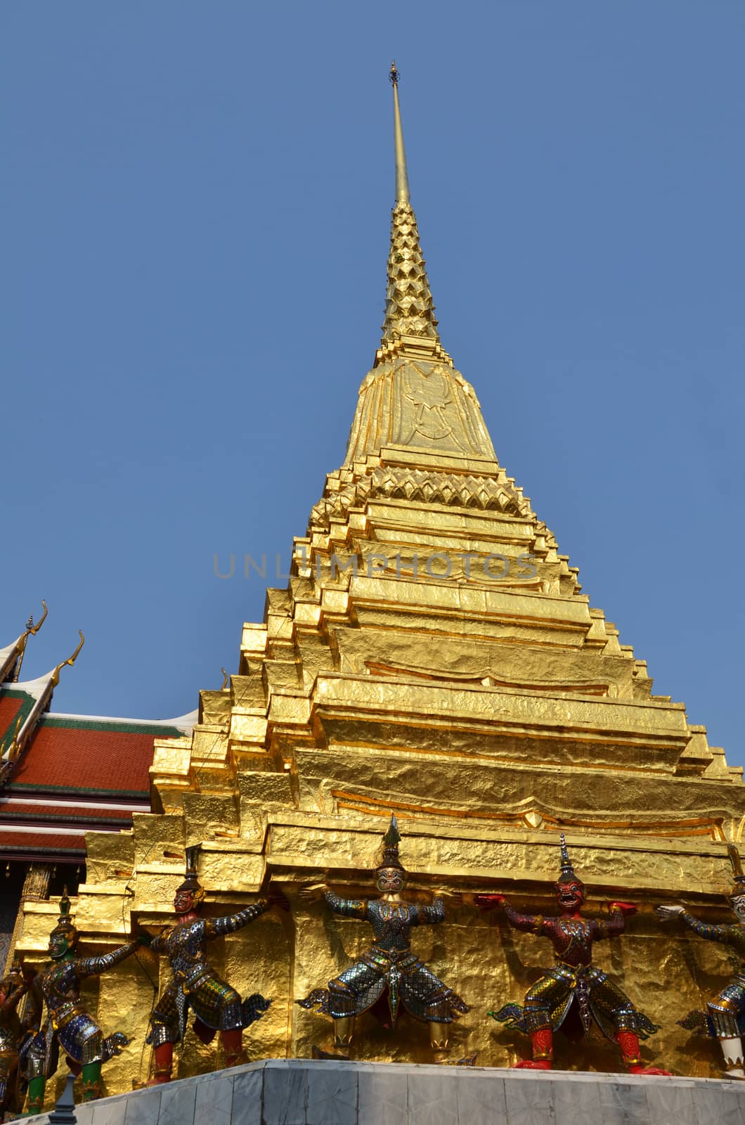Golden pagoda in Grand Palace, Bangkok, Thailand