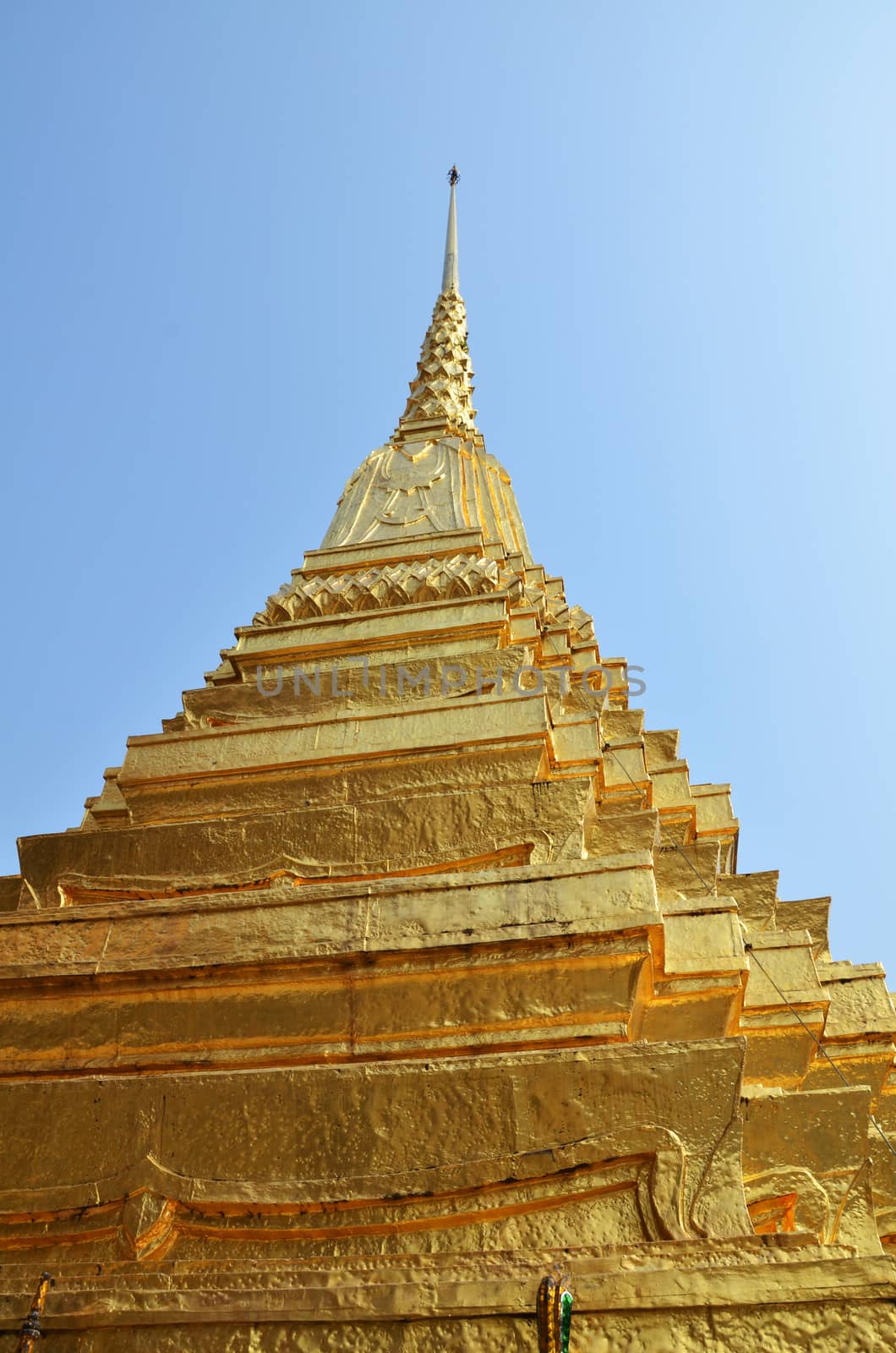 Golden pagoda in Grand Palace, Bangkok by tang90246