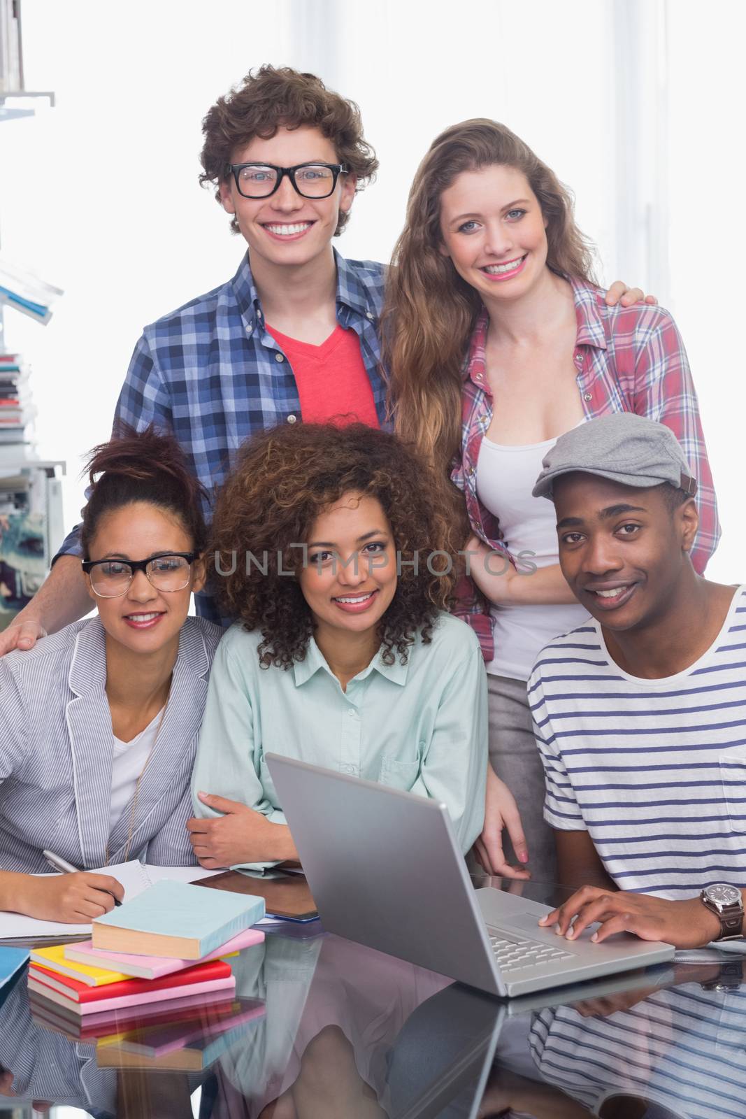 Fashion students working as a team at the college